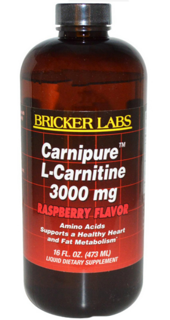 BRICKER LABS: L-Carnitine 10 3000mg Red Raspberry 16 oz