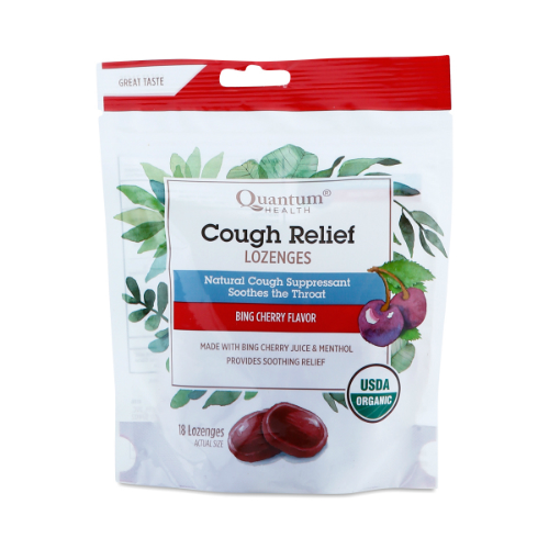 QUANTUM: Cough Relief TheraZinc Lozenges Bing Cherry 18 ct