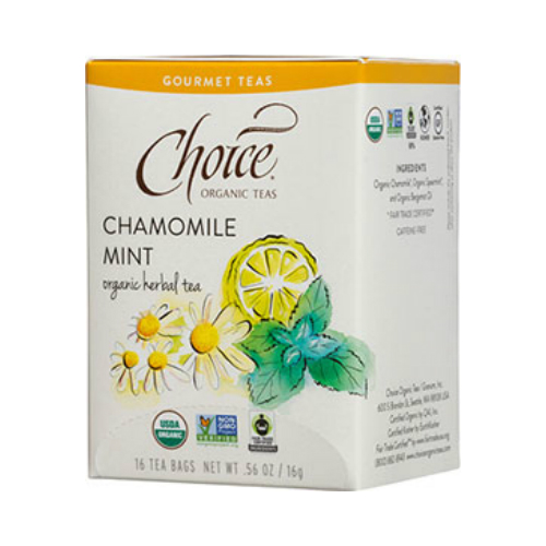 CHOICE ORGANIC TEAS: Chamomile Mint 16 bag