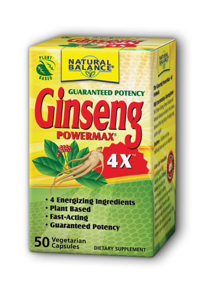 NATURAL BALANCE: Ginseng Power Max 4X 50 capsules