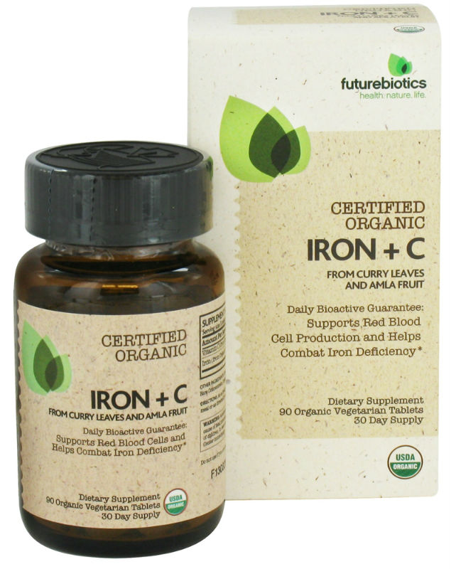 Iron Plus C-Certified Organic 90 vegitab from FUTUREBIOTICS