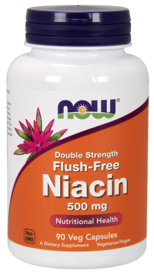 Flush-Free Niacin 500 mg 90 Vcaps from NOW