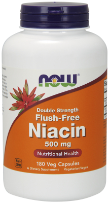NOW: Flush-Free Niacin 500 mg - 180 Vcaps® 500mg