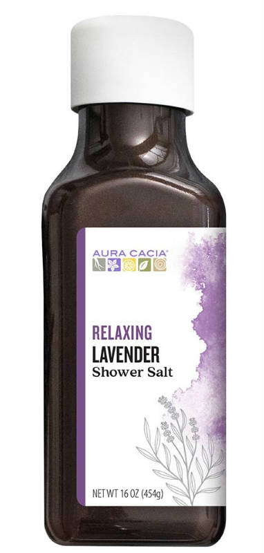 AURA CACIA: Relaxing Lavender Shower Salt 16 ounce