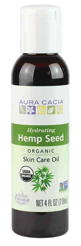 AURA CACIA: Hemp Seed Oil Cert. Org. 4 oz