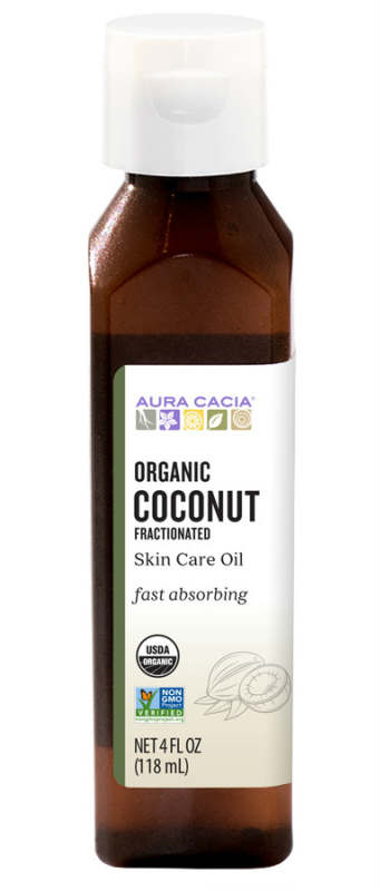 AURA CACIA: Organic Fractionated Coconut Oil 4 ounce