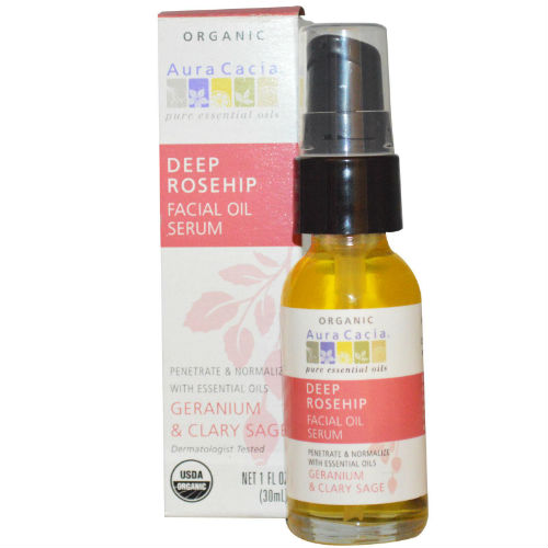 AURA CACIA: Deep Rosehip Facial Oil Serum 1 oz