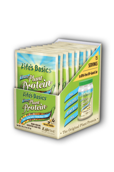Life's Basics Organic Plant Protein Packet (Vanilla) 31g x 10 Pwd from LifeTime