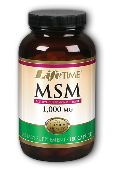 Life Time: MSM 100 Pure 1000mg 180 ct Cap