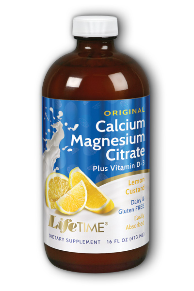 Life Time: Calcium Magnesium Citrate Lemon Custard 16 oz Liq