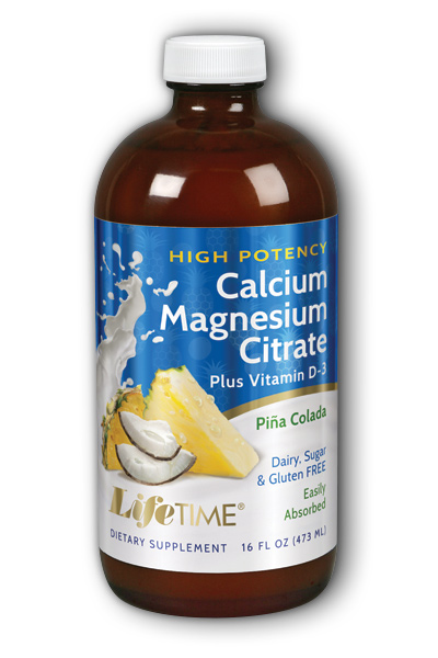 Life Time: Calcium Magnesium Citrate Hi-Potency Pina Colada 16 oz Liq