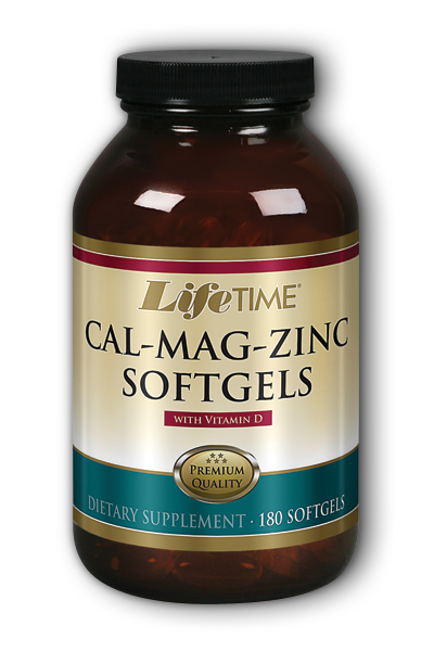 Life Time: Calcium Magnesium Zinc With Vit D 180 ct Sg