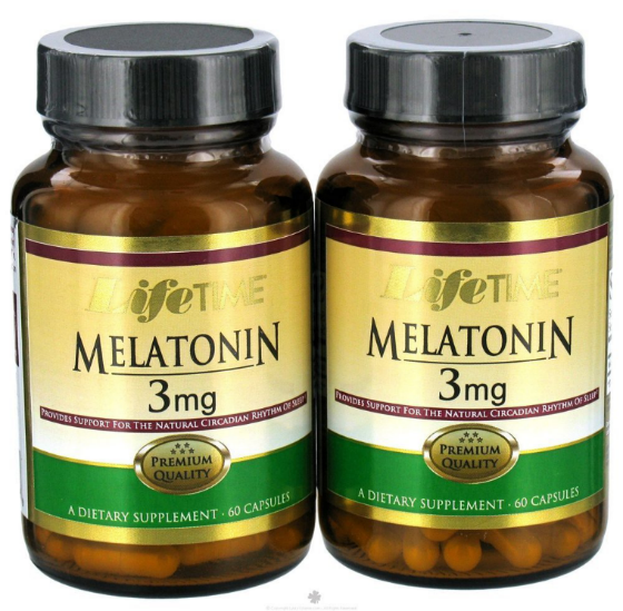 Life Time: Melatonin 3mg (60 Plus 60 ct) 60 ct Cap