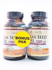 Life Time: Flax Seed Oil 1000mg 90 + 90 Softgel