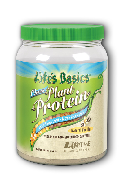 Life Time: Life's Basics Organic Plant Protein 16.4 oz Vanilla