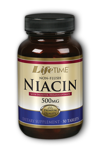 Life Time: Niacin Non-Flush 500mg 50 ct Tab