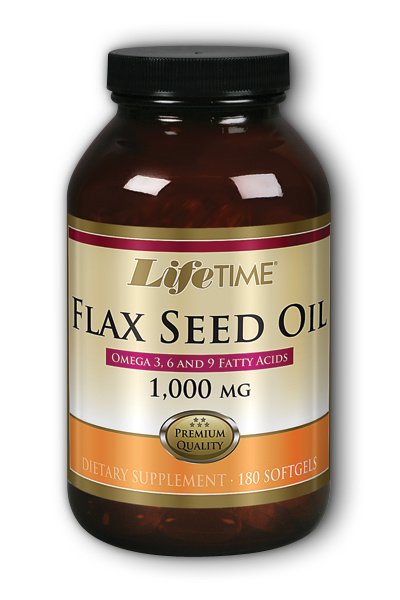 Life Time: Flax Seed Oil 1000mg 180 ct Sg