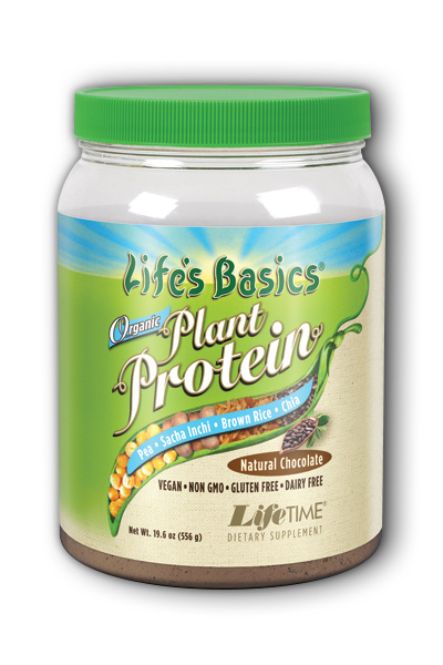 Life Time: Life's Basics Organic Plant Protein 16.4 oz Chocolate