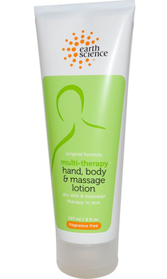 EARTH SCIENCE: Multi-Therapy Hand Body And Massage Lotion Fragrance Free 8 oz