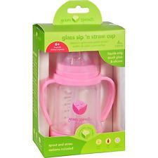 Glass Sip & Straw Cup-Light Pink