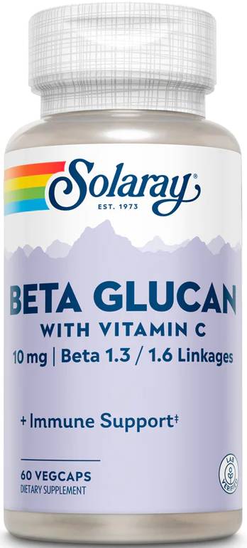 Solaray: Beta Glucan Enriched with Vitamin C 60ct 10mg