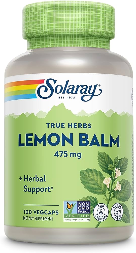 Solaray: Lemon Balm Herb 100ct 395mg