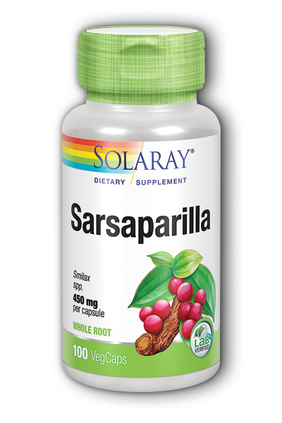 Sarsaparilla Root 100ct 450mg from Solaray