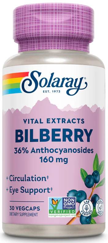 Solaray: One Daily Bilberry Extract 30ct 160mg