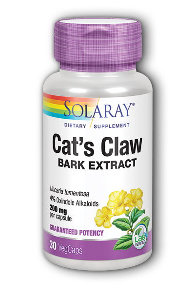 Solaray: Guaranteed Potency Cat's Claw 30ct 200 mg