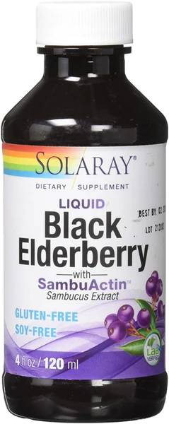 SambuActin Elderberry Liquid Extract 4oz 4.67g from Solaray