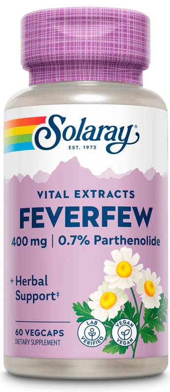 Solaray: Feverfew Leaf Extract 60ct 400mg