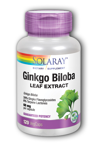Ginkgo Biloba Extract 120ct 60mg from Solaray