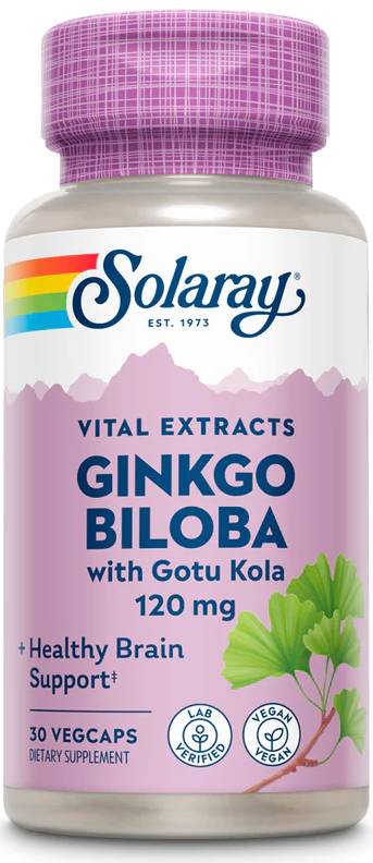 Solaray: One Daily Ginkgo Biloba Extract 30 Cap 120mg