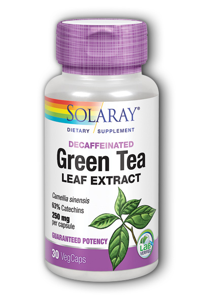 Solaray: Green Tea Extract 30 Cap 250mg