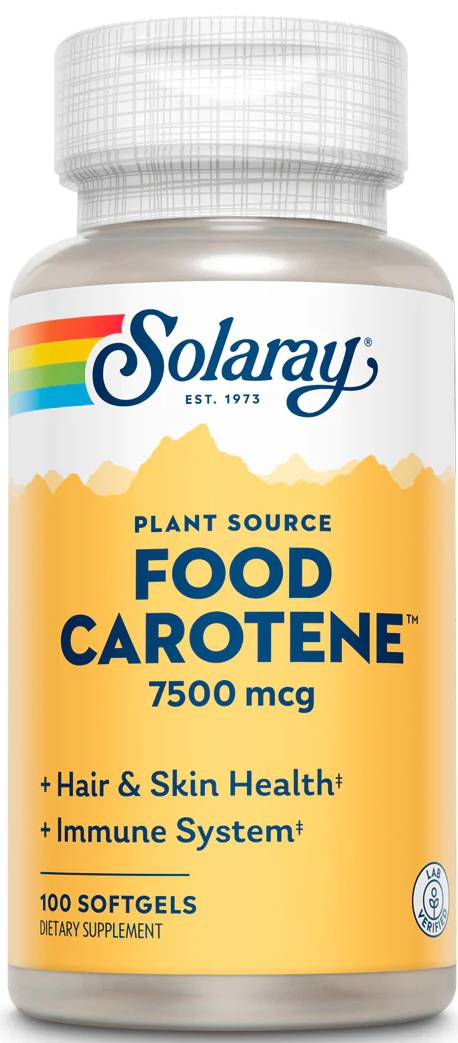 Solaray: Food Carotene 100ct 25000IU Softgel (7500mcg)