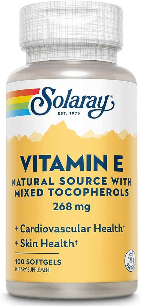 Solaray: Vitamin E d-Alpha with Mixed Tocopherols 100ct 400IU (268mg)
