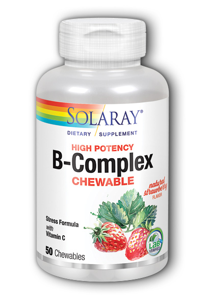 Solaray: B Complex Chewable 50ct Strawberry-Kiwi Flavor
