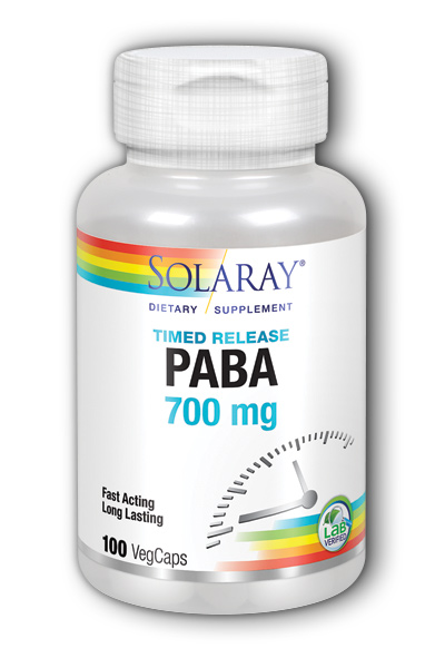 Two-Staged, Timed-Release PABA 100ct 700mg from Solaray