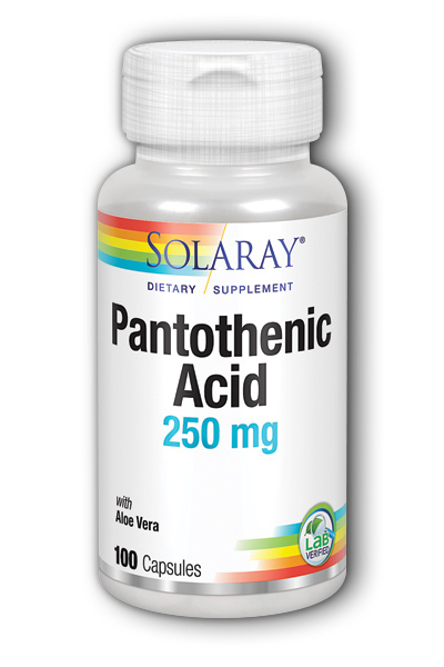 Solaray: Pantothenic Acid-250 100ct 250mg