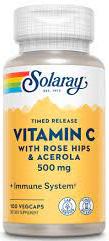 Solaray: C-500 With RH and Acerola 100ct 500mg
