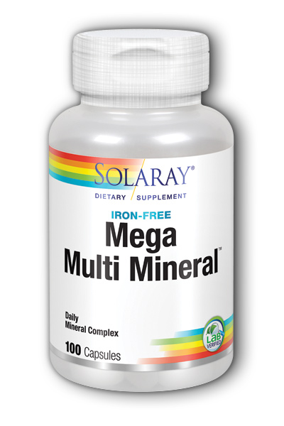 Solaray: Mega Multi Mineral Iron-Free 100ct