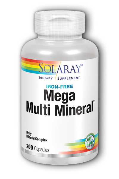 Solaray: Mega Multi Mineral Iron-Free 200ct