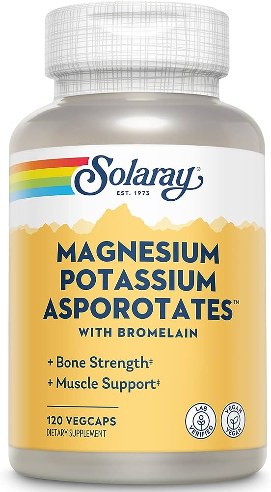 Solaray: Magnesium and Potassium Asporotates with Bromelain 120ct