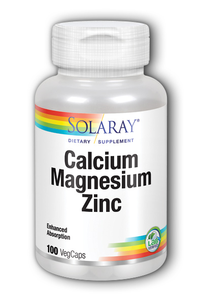 Solaray: Calcium, Magnesium, Zinc 100ct