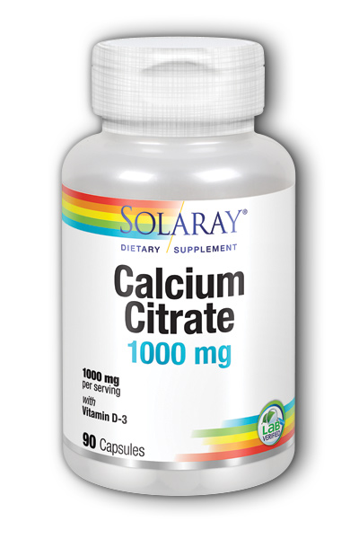 Solaray: Calcium Citrate with Vitamin D 90ct 250mg