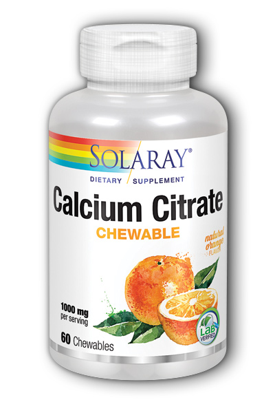 Solaray: Calcium Citrate Chewable 60ct 250mg