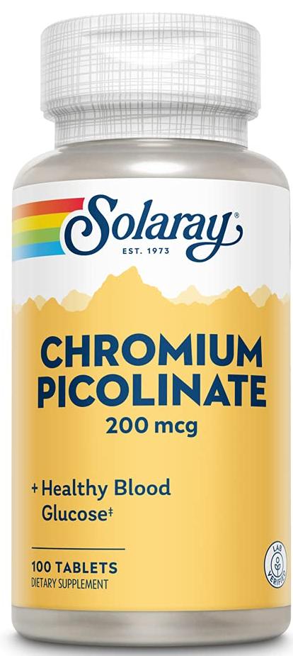 Solaray: Chromium Picolinate-200 100ct 200mcg