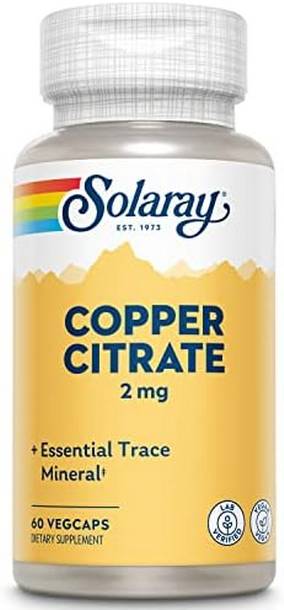 Solaray: Copper Citrate 2mg 60ct