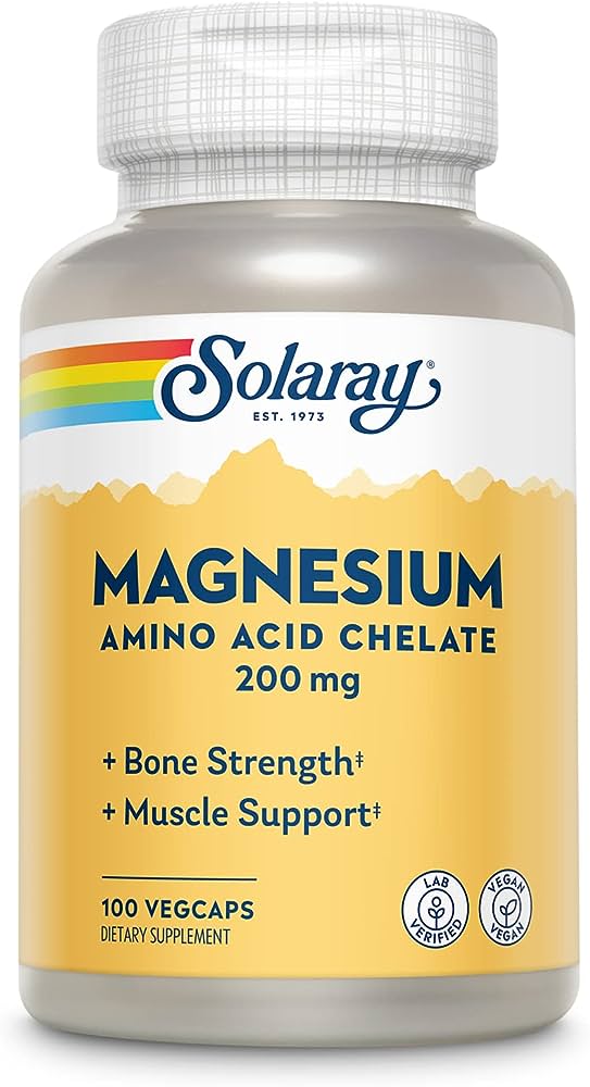 Solaray: Magnesium AAC 100ct 200mg