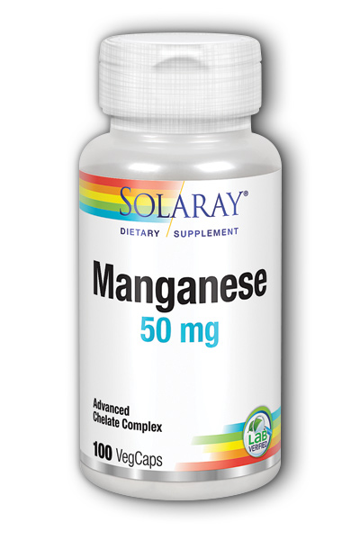 Solaray: Manganese 100ct 50mg